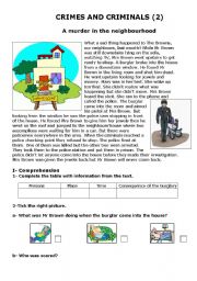 English Worksheet: Crimes and criminals