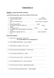 English Worksheet: Simple Past or Past Continous Tense ?