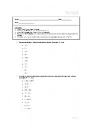 English worksheet: Numbers