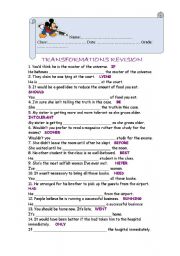 FCE Worksheet Part 9 REVISION