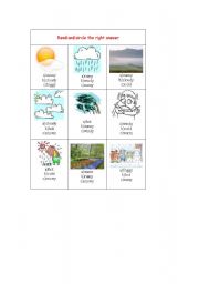 English Worksheet: WEATHER CONDITIONS