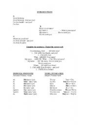 English Worksheet: Introductions