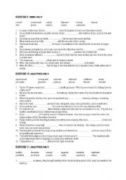 English Worksheet: Vocabulary Exercises (Part III)