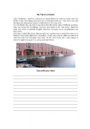 English Worksheet: My trip to Liverpool