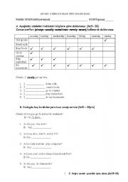 English Worksheet: EXAM FOR 6TH GRADE