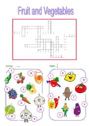 English Worksheet: Fruit and Vegetables