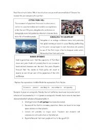 English Worksheet: Reading about the future