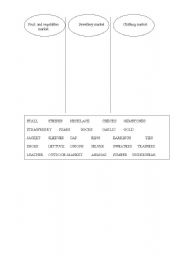 English Worksheet: Markets