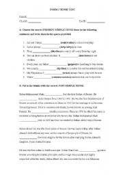 English Worksheet: TENSE EXERCISES