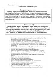 English Worksheet: Gender roles and stereotypes