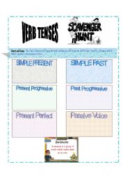 Verb Tense Scavenger Hunt