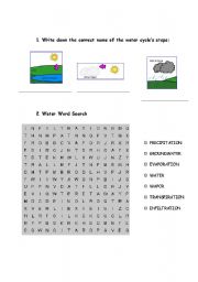 English Worksheet: The water cycle