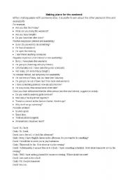 English Worksheet: Making plans