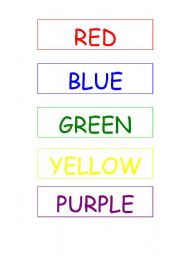 English Worksheet: Colours 