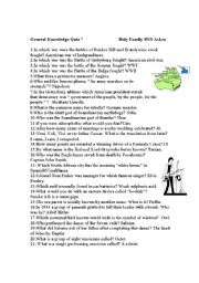 English Worksheet: quizz