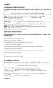 English Worksheet: present simple and present continuous