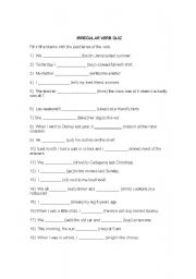English Worksheet: Irregular verbs-Simple past
