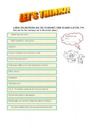 English worksheet: LETS THINK 