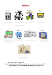 English Worksheet: Jobs / Occupations & Workplaces