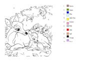 English Worksheet: Coloring Bambi