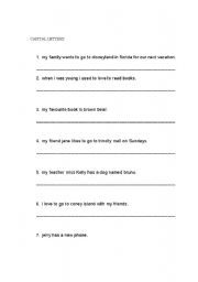 English Worksheet: capitals