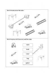 English Worksheet: MY SCHOOL