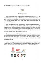 English Worksheet: The Olympic Games