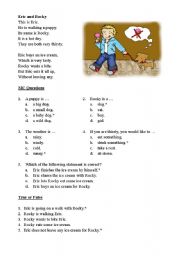 English Worksheet: Eric and Rocky