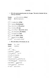 English worksheet: VERB TO BE