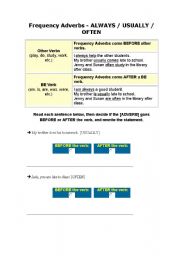 English Worksheet: Frequency adverbs