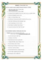 English Worksheet: present perfect