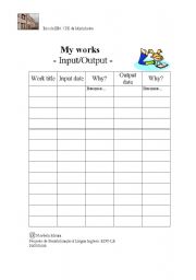 English Worksheet: My Portfolio