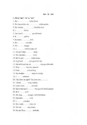 English worksheet: to be in present simple