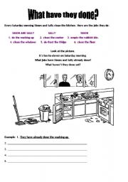 English Worksheet: Present Perfect - Have have they done?