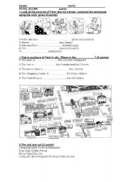 English Worksheet: present continuous test