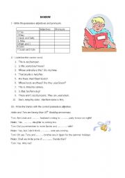 English Worksheet: Review for basic levels