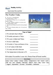 Reading activity: The Weather Today