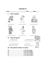 English Worksheet: Jobs