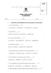 English Worksheet: exercises on several topics in english