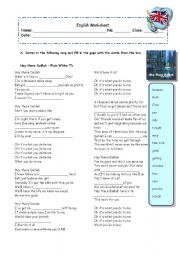English Worksheet: Second conditional with Hey There Delilah by Plain White Ts
