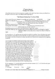 English Worksheet: Test for English Contests (ESL)