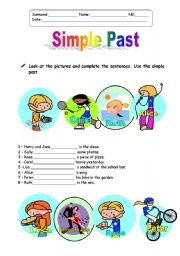 English Worksheet: Simple past