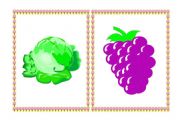 English Worksheet: Fruit and vegetables flashcards - part II