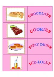 English Worksheet: Junk Food - domino set