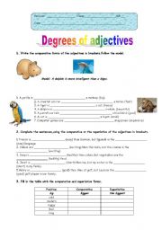 Degrees of adjectives