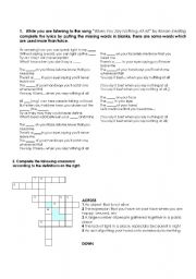 English Worksheet: When you say nothing at all by Ronan Keating