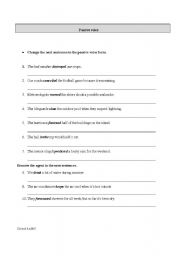 English Worksheet: Passive voice quiz