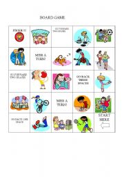 English Worksheet: Board Game