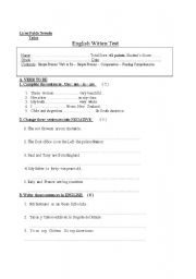 English worksheet: grammar