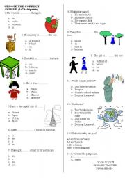 English Worksheet: test for beginners